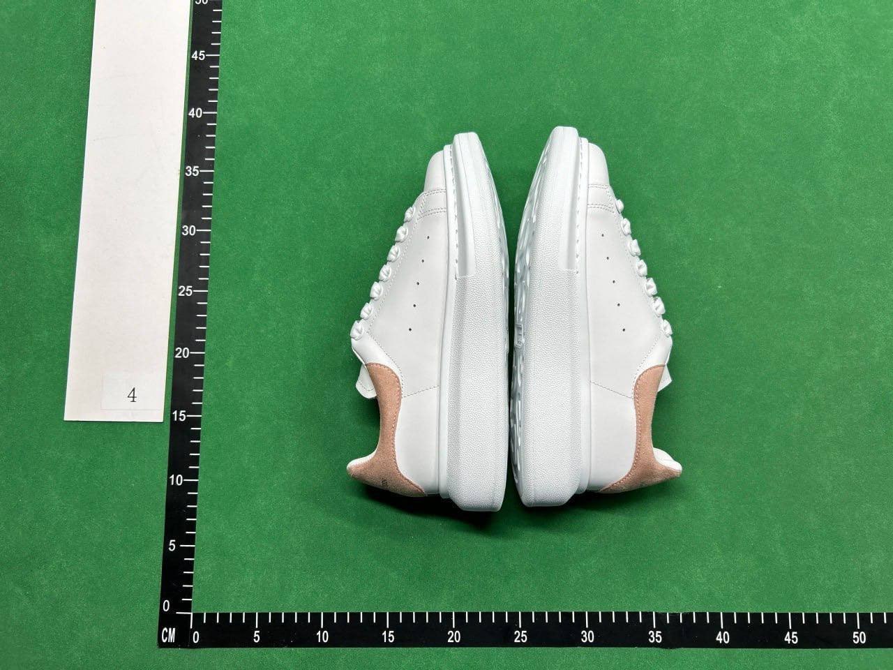 BF Batch  Alexander McQueen White and Gold Oversized Sneakers -3