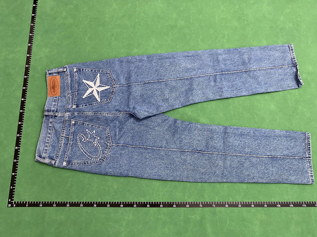 Corteiz Devil Island Vintage Jeans Logo Embroidered -3